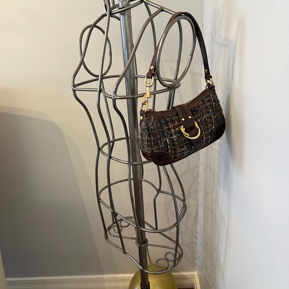 Coach Multicolor Tweed Shoulder Bag - Picture 7 of 8